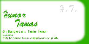hunor tamas business card